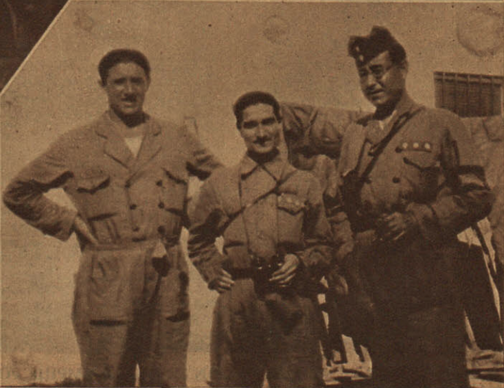 Archivo:Diputado Eduardo Blanco Fernández, Cpaitán Juan Muñoz Moreno y Capitñan de la Guardia Nacinoal Republicano, Jesús García del Amo. Ahora (12 de septiembre de 1936).png