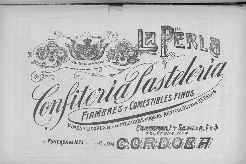 Archivo:Anuncio Confitería La Perla (1916). Calle Gondomar.jpg