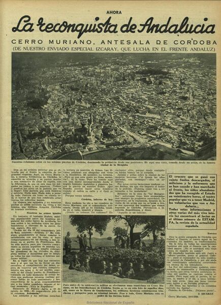 Archivo:Cerro Muriano, antesala de Córdoba. Crónica de guerra desde la ofensiva de Córdoba. Ahora-Madrid-23-8-1936.jpg
