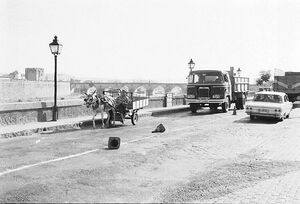 Paseo de la Ribera, pasando coches (años 1970).jpg