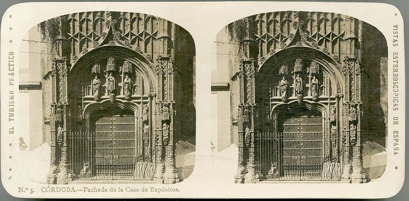 Archivo:Casa de los Expósitos. Imagen esterescópica. Alberto Martín, 1920-1930. Institut Cartogràfic i Geològic de Catalunya.jpg