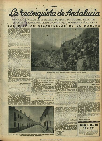 Archivo:Las piedras gigantescas de La Mancha. Crónica del Frente de Córdoba. Jesúz Izcaray. Ahora-Madrid-9-8-1936-3.jpg