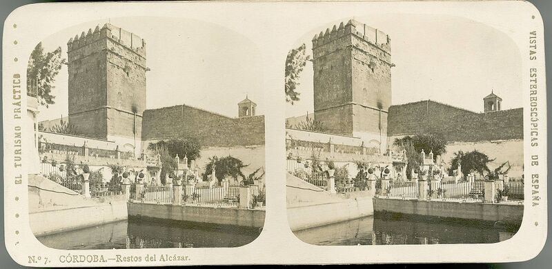 Archivo:Alberque del Alcázar de los Reyes Cristianos. Imagen esterescópica. Alberto Martín, 1920-1930. Institut Cartogràfic i Geològic de Catalunya.jpg