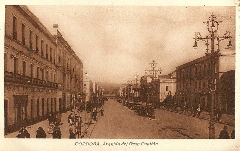 Archivo:Córdoba, Avenida del Gran Capitán,Modelo 16 Ed. Gonzalez Estanco, Gran Capitan, s.a., s.f., aprox. 1930 .jpg