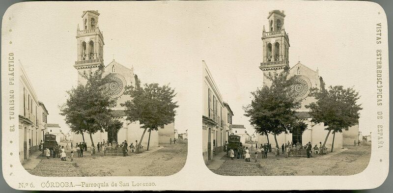 Archivo:Plaza de San Lorenzo. Imagen esterescópica. Alberto Martín, 1920-1930. Institut Cartogràfic i Geològic de Catalunya.jpg