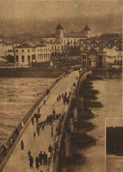 Archivo:Río Guadalquivir a su paso rpo Córdoba con 6 metros por debajo del nivel de desbordamiento. Ahora. Madrid 21 de febrero de 1936.png