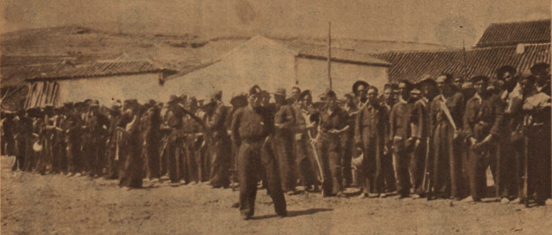Archivo:Columna de fuerzas republicanas en la sierra de Córdoba en caseríos. Ahora (12 de septiembre de 1936).png