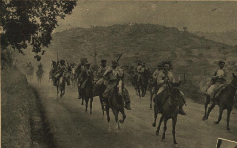 Archivo:Grupo de campesinos de la sierra de Córdoba galopan. Ahora. Madrid 13 de septiembre de 1936.png