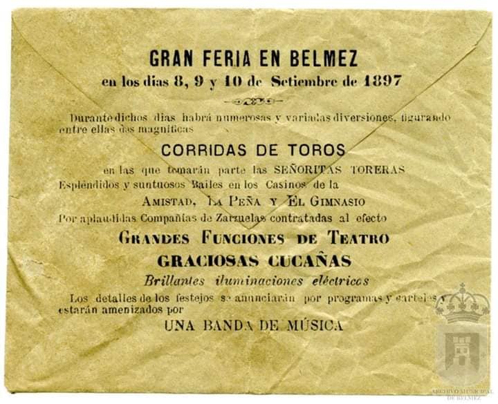Archivo:Gran Feria de Belmez. Inauguración de la plaza de Toros (1897).jpg