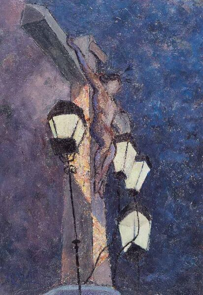 Archivo:Nocturno del Cristo (Córdoba) 1970. Rafael Botí. oleos-1970-00020 1577384150.jpg