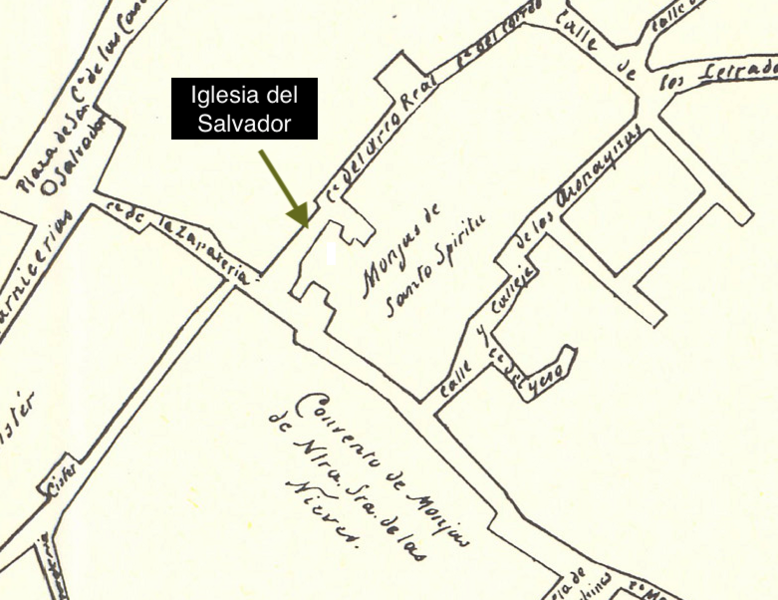 Archivo:Ubicación de la iglesia del Salvador.png