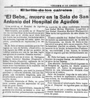 Artículo de la muerte del "Bebe".jpg