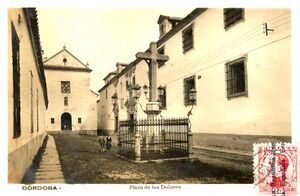 Plaza de los Dolores. Postal circulada en 1932..jpg