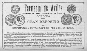 Farmacia de Avilés. Anuncio 1886.png