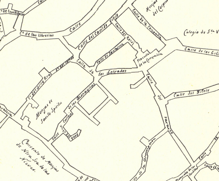 Archivo:Mapa de los Franceses. Calle del Arco Real.png