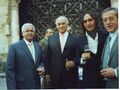 El presidente del Ateneo con los socios honoríficos Manuel Concha y Vicente Amigo