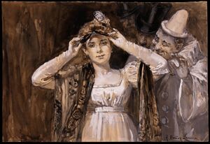 Quitándose el antifaz (dibujo). 1898. Tomás Muñoz Lucena. .jpg