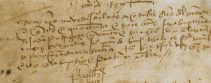 Alcalá de Henares (09-10-1547) Partida de bautismo de Miguel de Cervantes.png
