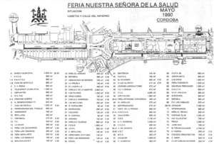 Plano de las Casetas de la Feria de Nuestra Señora de la Salud 1990.png