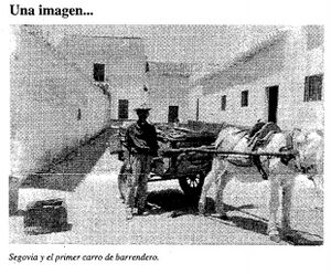Segovia y el primer carro de barrendero - Colonial Septiembre 1997.JPG