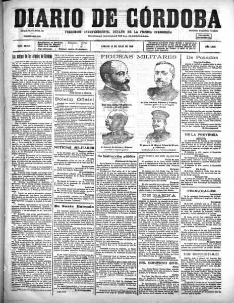 Archivo:Artículo de José Sarazá Murcia en el que propuso la creación de la Sociedad de Amigos de los Árboles de Córdoba. Diario de Córdoba, 13 de julio de 1918..jpg
