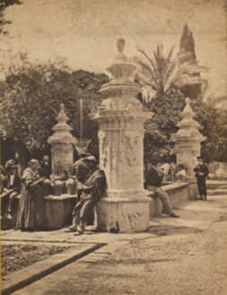 Patio de los Naranjos hacia 1870.