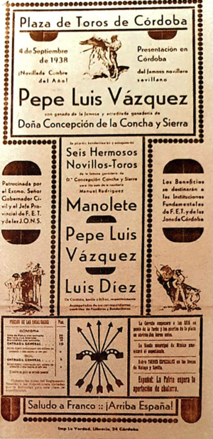 Cartel de Toros. 4 de septiembre de 1938..png