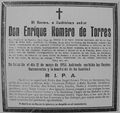 Esquela Enrique Romero de Torres