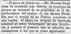 Fábrica de plomo. Intento de construir de Duncan Shaw (1858 ).png