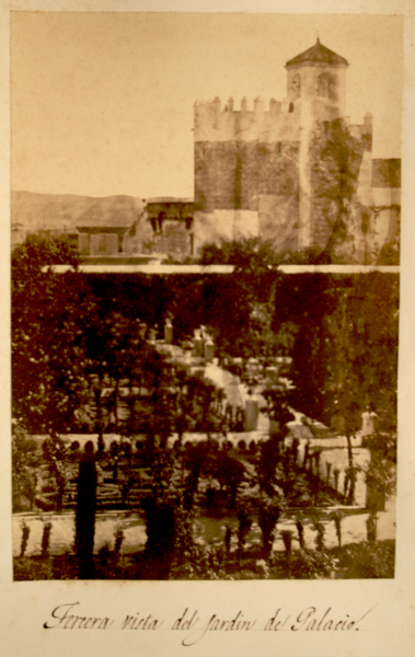 Archivo:1862-Maraver 31 tercera vista jardin Alcazar.png