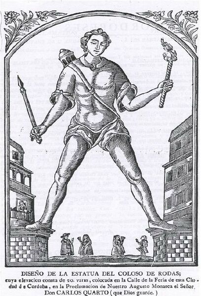 Archivo:Escultura efímera en la calle de la Feria (1788).jpg