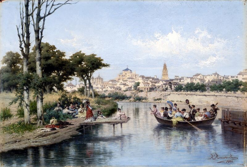 Archivo:"Domingo en Córdoba a las Orillas del Guadalquivir" Rafael Romero Barros (1884).jpeg