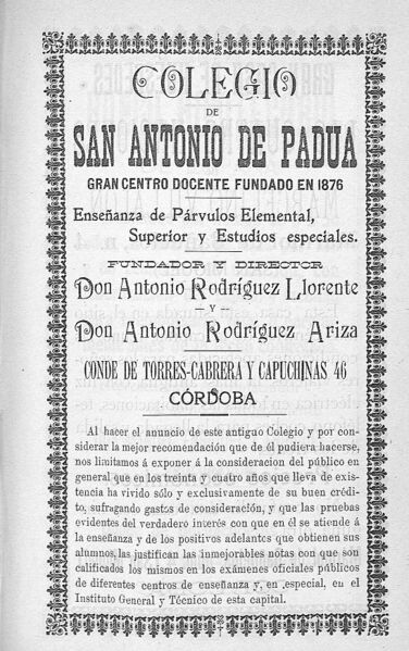 Archivo:Colegio de San Antonio de Padua (1911).jpg