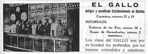 Anuncio publicitario Taberna El Gallo. 1932. .jpg
