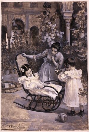Dibujo del Niña Durmiendo. 1899. Tomás Muñoz Lucena. .jpg