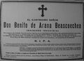 Esquela Benito Arana
