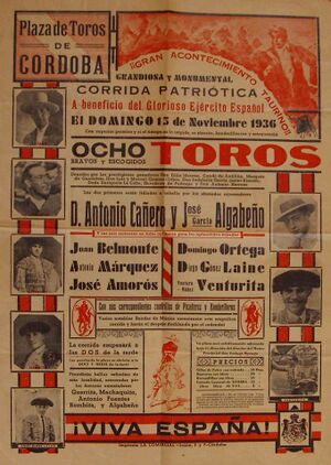 Cartel de corrida de toros Noviembre 1936.jpg