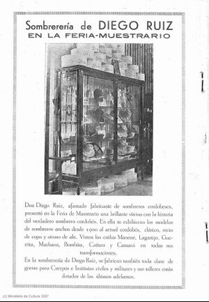 Sobrerería de Diego Ruiz en la feria Muestrario. 1932..jpg