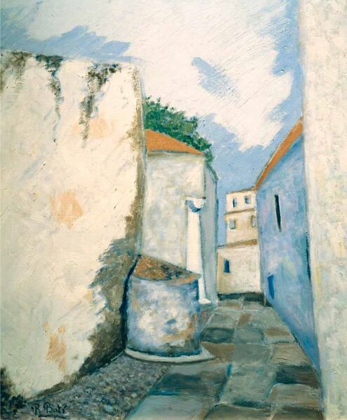 Archivo:Calle de la Judería (Córdoba) 1985. Rafael Botí. oleos-1980-00082 1577559250.jpg