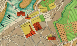 Detalle de la zona de la pueta del Puente (Guichot, 1910).png