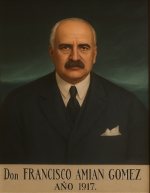 Cuadro de Francisco Amián Gómez (1917) en Círculo de la Amistad (retocado por IA).png